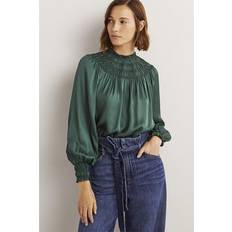 Boden Smocked Yoke Detail Top - Green