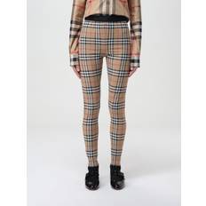 Multicolore Pantaloni Burberry Belvoir Leggings - Beige