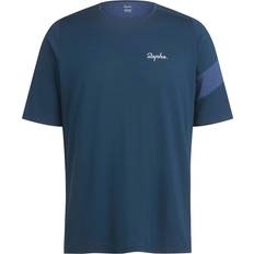 Merino Wool T-shirts Rapha Trail Merino Short-Sleeve T-shirt - Men's Deep Blue/Black