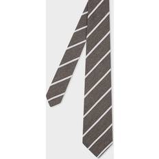 Grey Ties Paul Smith Diagonal Stripe Tie - Gray/White