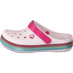 Dam - Gråa Träskor Crocs Sequin Band Clog K Barely - Pink/Grå