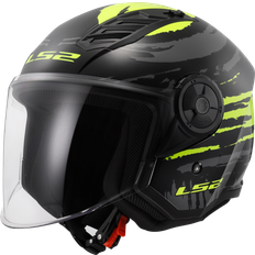 LS2 Airflow II Hjälm Brush - Svart/HiVis Gul