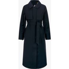 Tela Abrigos K-Way Long Trench Coat - Blue Depth