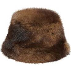 Polyester Chapeaux Apparis Gilly Faux-Mink Bucket Hat - Mink