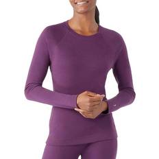 Women Base Layer Tops Smartwool Women's Classic Thermal Merino Base Layer Crew Top - Purple Iris Heather