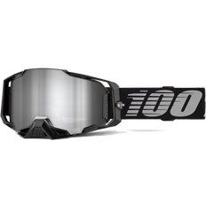 100% Crossbril Armega Gespiegeld Zilver Lens - Zwart
