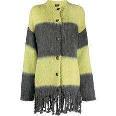 Woman - Yellow Coats Etro Striped Wool Blend Cardigan - Yellow