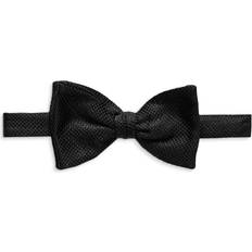 Herr - Svarta Slipsar Eton Metallic Silk Pre-Tied Bow Tie - Black