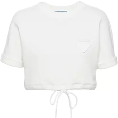 Prada Cropped fleece T-shirt - White