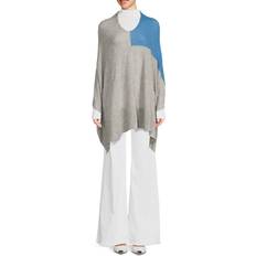 Grijs - Vrouw Capes & Poncho's Cowl Neck Cashmere Poncho - Grey