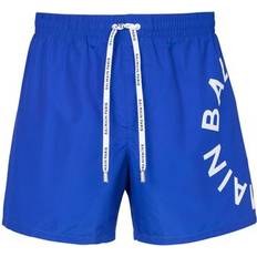 Balmain Swimming Trunks Balmain Badeshorts Mit Logo-Print - Blau