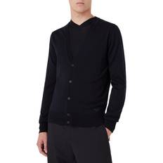 Emporio Armani Cardigans Emporio Armani Plain Knit Virgin Wool V-Neck Cardigan