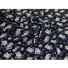 Hemtextil Minerva Viscose Challis Fabric Navy Fabrics Blue