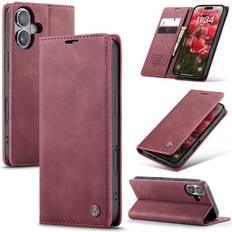 CaseMe Plånboksfodral CaseMe Plånboksfodral iPhone 16 Röd
