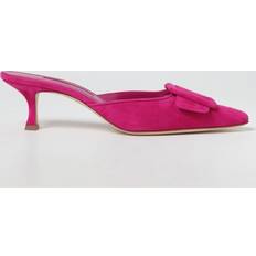 Manolo Blahnik Sko Manolo Blahnik Maysale Suede Mules - Dark Pink