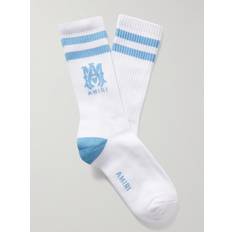 Amiri Underwear Amiri MA Logo Intarsia Ribbed Socks - Blue