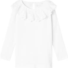 Bomull Blusar & Tunikor Name It Nmfrilda Slim Ls Top - Vit
