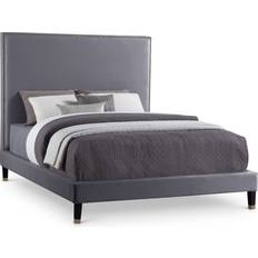 Full Beds Harlie Velvet Full Bed Grey