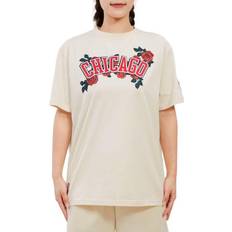 T-shirts Pro Standard Chicago Bulls Roses Boyfriend Tee - Off-White