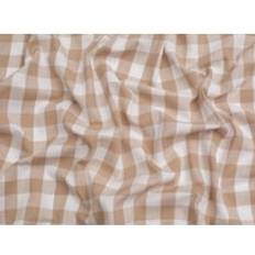 Hemtextil Minerva Minerva Core Range 3/4 Inch 100% Cotton Gingham Fabric Fabrics Beige