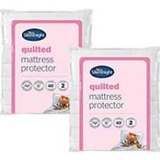 Silentnight New And Improved Quilted Protector King 2 Pack Mattress Cover White