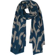 Accessories Mer St. Barth Yaser Shaw Cashmere Pashmina Hand Woven Scarf - Indigo Ikat