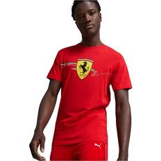 Puma Red T-shirts Puma Ferrari Race Big Shield Tee - Red