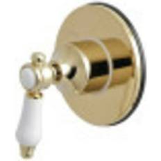 Mixing Valves Kingston Brass KS3032BPL Three-Way Diverter Valve,Single-Handle & Round Plate, Polished