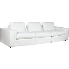 Chrome Sofas Home ESPRIT White Modern 286 x 95.5 x 57 cm Sofa