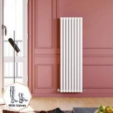 Elegant White Vertical Column Radiator 1600 x 480 mm