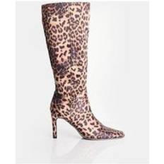 Public Desire Pose Knee High Boot - Leopard/Print