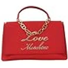 Love Moschino Röd handväska med logotyp för kvinnor, Röd, Taglia unica