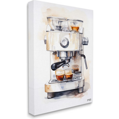 Interior Details Winston Porter Modern Espresso Machine Canvas Wall 20.0 H x 16.0 W x 1.5 D Framed Art 16x20"