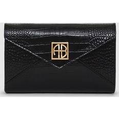 Black Clutches Anine Bing Small Elly Clutch in Black Embossed One Size