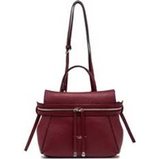 Gianni Chiarini Maxi Grain Leather Crossbody Bag - Red