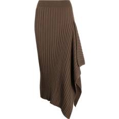 Calvin Klein Brown Skirts Calvin Klein Ribbed Knit Draped Midi Skirt - Brown