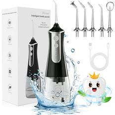 Electric Toothbrushes & Irrigators Ifanze Hey WhiteLeaf, Water Flosser Cordless for Teeth Cleaning Rechargeable Oral Irrigator 3 Modes 5 Tips IPX6 Waterproof Powerful Battery Water Teeth Cleaner Pick for Home Travel