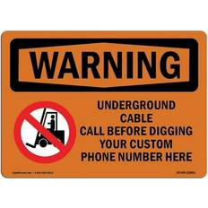 Office Supplies SignMission OSHA Warning Sign 12 x 18 in