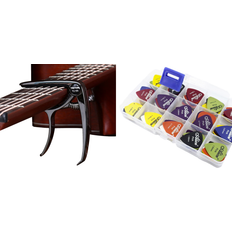 Guitar Capo med Clip-On & Guitarplekter 24 Stk
