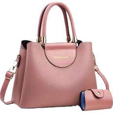 Bags Veishet (Pink) Versatile Chic Womens Handbag In Solid Colors With Ample Space And Stylish Design Great For Daily Wear And Events
