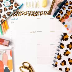 Happy Planner Office Supplies Happy Planner Rolled Weekly Dry Erase Calendar Leopard