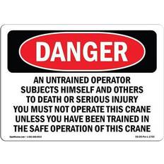 Office Supplies SignMission OSHA Danger Sign 12 x 18 in