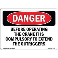 Office Supplies SignMission OSHA Danger Sign 12 x 18 in