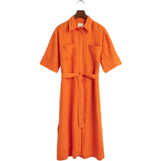 Gant Linne Klänningar Gant Relaxed Linen S Shirt Dress - Orange
