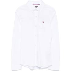 Tommy Hilfiger White Shirts Tommy Hilfiger Piqué-Weave Shirt - Organic Cotton/White