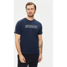 Herr - Silke/Siden T-shirts Guess Arlo T-Shirt Regular Fit - Blau