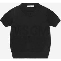 Girls Cropped Logo T-Shirt - Black