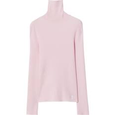 Burberry Pink Jumpers Burberry Equestrian Knight-patch Wool-blend Jumper - Pink