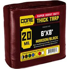 Garden & Outdoor Environment Core Tarps 6 ft x 8 ft Maroon