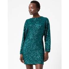 French Connection Dresses French Connection Elena Sequin Bow Back Mini Dress Forest - Green